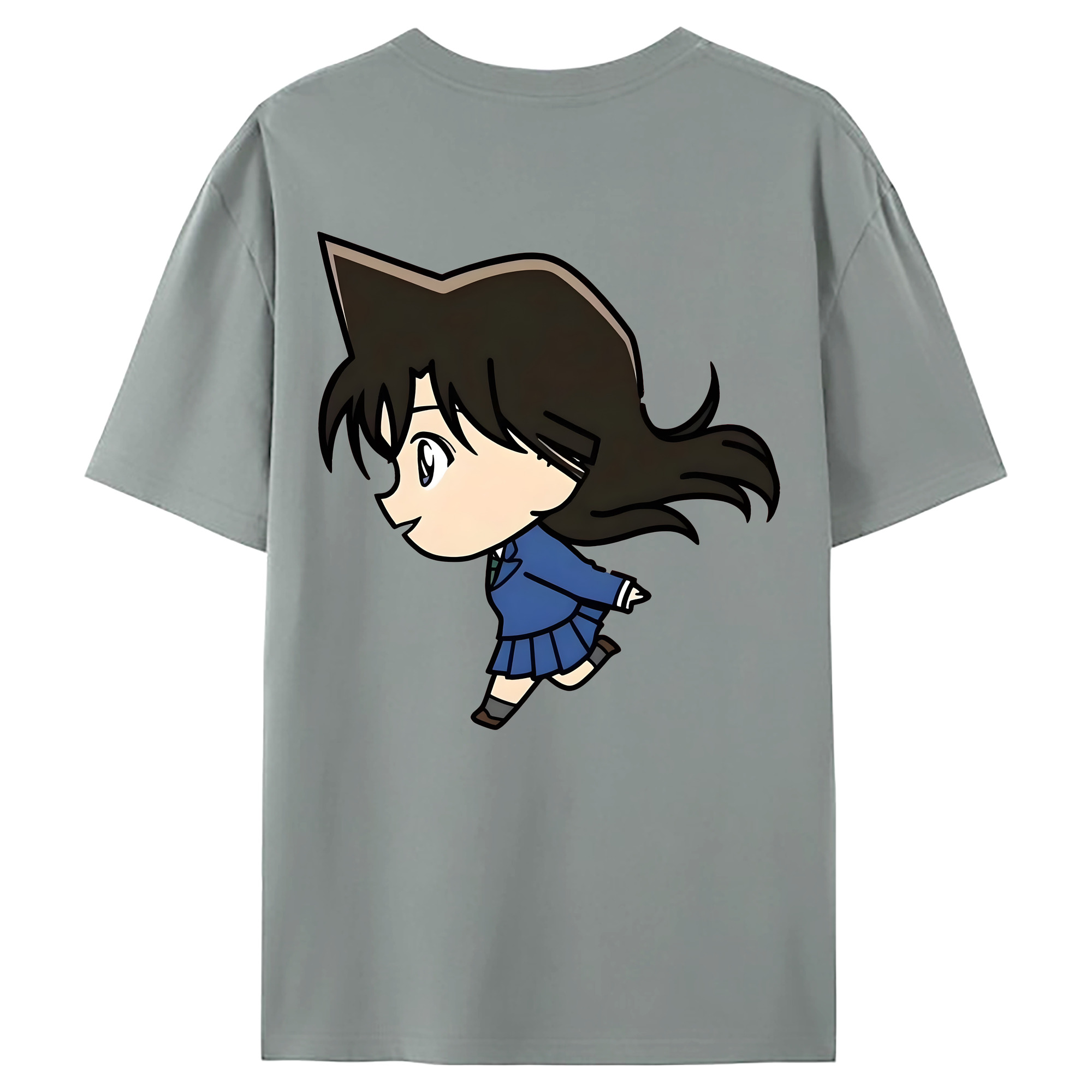 （画像用） 名探偵コナン 毛利 蘭 もうり らん、モーリ ラン Detective Conan Rachel Moore 綿100％ メンズ半袖Tシャツ（バックプリント） 通気性